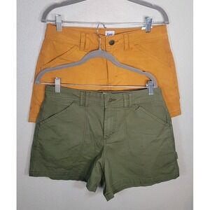 Lee Workwear Women's Utility Shorts Bundle Olive & Mustard Size 8